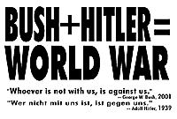 bush + hitler = world war